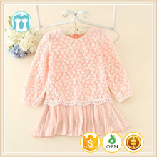 casual vêtements d'automne pour les enfants belle manches longues dentelle vêtements d'hiver enfants causales simples robes